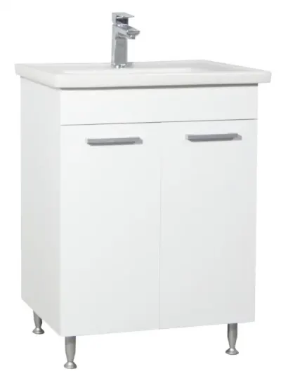 Set Baza si Lavoar seria 067, montat, 60 cm, alb