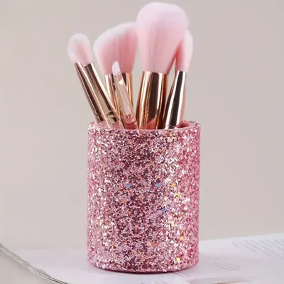 Suport pensule Pink glitter