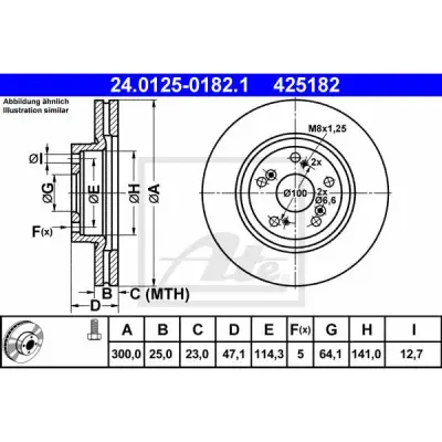 Disc frana ATE 24.0125-0182.1