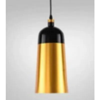 Vintage – Pendul metalic 1916 E27 140mm (negru-auriu)