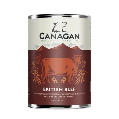 Hrana umeda pentru caini Canagan Grain Free cu vita 400 g