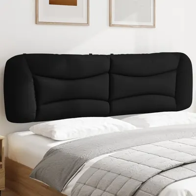 vidaXL Pernă pentru tăblie de pat, Hvar, negru, 180 cm, material textil