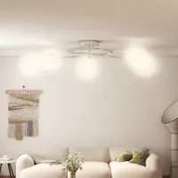 Gossi plafoniera cu abajururi din plasa de sarma, 5 becuri led g9