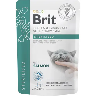 Hrana umeda pentru pisici plic Brit Grain Free VD Sterilised 85 gr