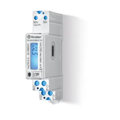 Contor de energie 40 A, alimentare 230VC.A., interfață IR, MID, tarif unic, afișaj electronic, programare NFC