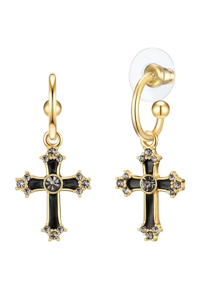 Cercei drop placati cu aur de 14K - Auriu