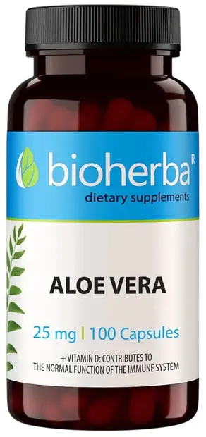 Aloe Vera, 25 mg, 100 capsule, Bioherba