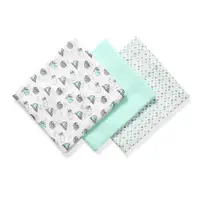 Set 3 scutece din bumbac si bambus Baby Ono Bamboo 04 Verde deschis