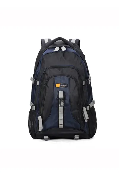 Rucsasc unisex cu buzunare multiple - Albastru