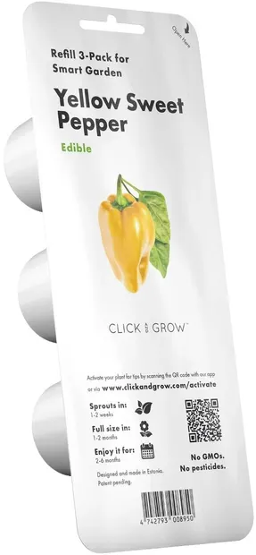 Semințe Click and Grow - Ardei dulce galben, 3 rezerve