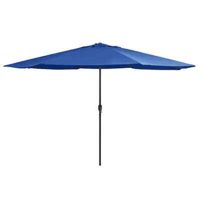Gossi umbrela de soare de gradina, stalp metalic, azuriu, 390 cm