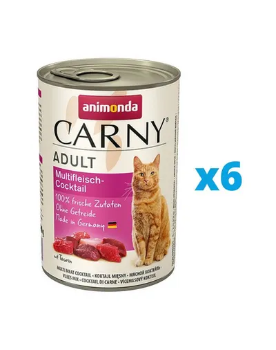 ANIMONDA Carny Adult set conserve pisici 6 x 400 g mix carne