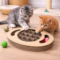 Sisal pentru pisici, cu 2 biluțe, formă ovală, 36x25x5 cm, colecția Cats