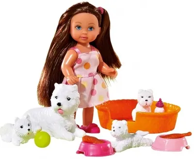 Set de joaca Simba Toys Evi Love - Evi prietena animalelor, cu catelusi