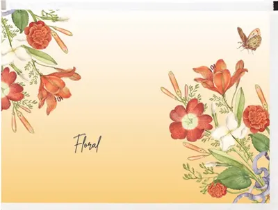 Mapă cu fermoar Spree Floral - A4, sortiment