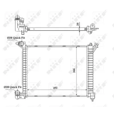 Radiator, racire motor NRF 53841