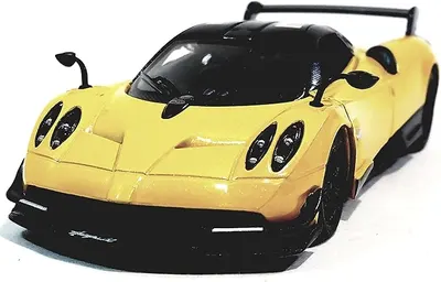 Mașinuță metalică Kinsmart - 2016 Pagani Huayra BC, 1:38, galben