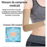 Manson fără degete de compresie cu banda de silicon bej 15 - 21 mmHg