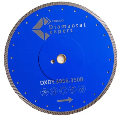 Disc DiamantatExpert pt. Gresie ft. dura portelanata, Granit - Turbo 350x30mm (cu inel reductor de 25,4mm) Premium - DXDY.3956.350