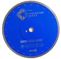 Disc DiamantatExpert pt. Gresie ft. dura portelanata, Granit - Turbo 350x30mm (cu inel reductor de 25,4mm) Premium - DXDY.3956.350
