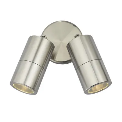 Aplica Ortega Outdoor 2 Light Wall Spotlight Aluminium IP65
