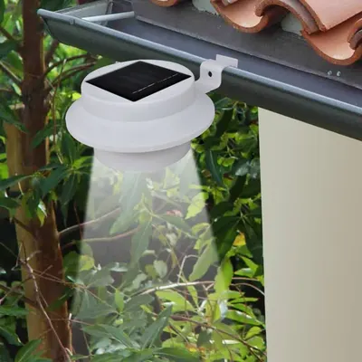 Lampa solara pentru exterior 6 pcs lumina pentru gard alba