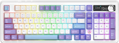 Tastatură mecanică AJAZZ – AK980 V2, fără fir , Gift Switch V, RGB, Gradient White