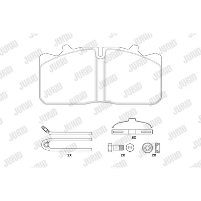 Set placute frana, frana disc JURID 2908809560