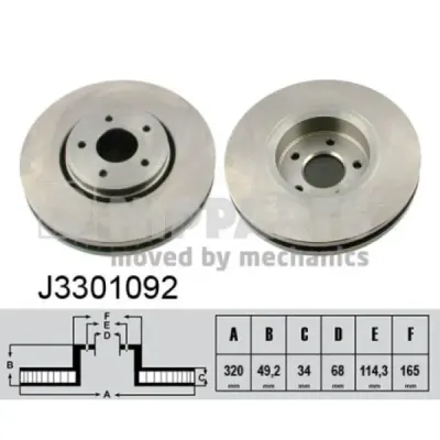 Disc frana NIPPARTS J3301092