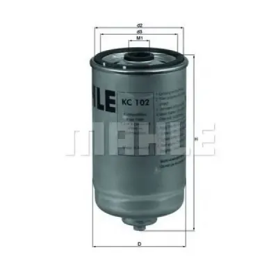 Filtru combustibil MAHLE ORIGINAL KC 102