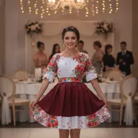 Rochie Traditionala stilizata cu maci 15