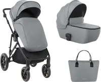 Carucior combinat pentru copii 2 în 1 KikkaBoo - Thea, Grey