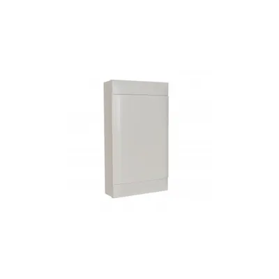 Practibox S dulap aparent cu Bara de nul - Usa alba - 3 randuri cu 12 module per rand