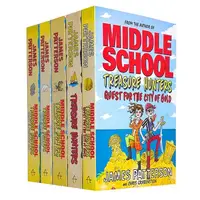 James Patterson Middle School Treasure Hunters 5 Books Collection Set Treasure Hunters Danger Down.
