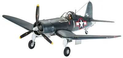 Мodel de asamblat Revell Militar : Avioane - Vought F4U-1A Corsair (cu accesorii incluse )