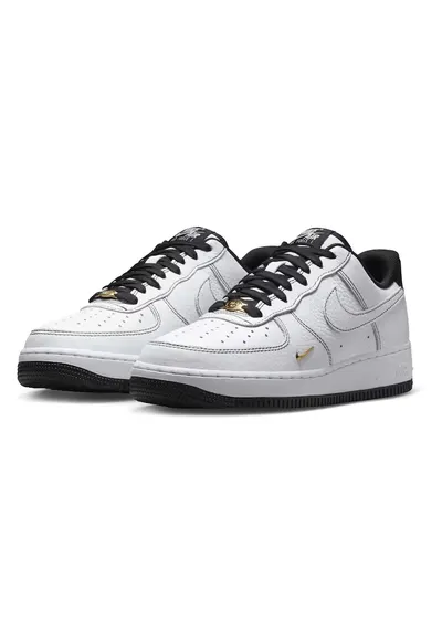 Tenisi barbati Air Force 1'07 Mini Jewel - piele naturala/sintetic/textil - alb/negru