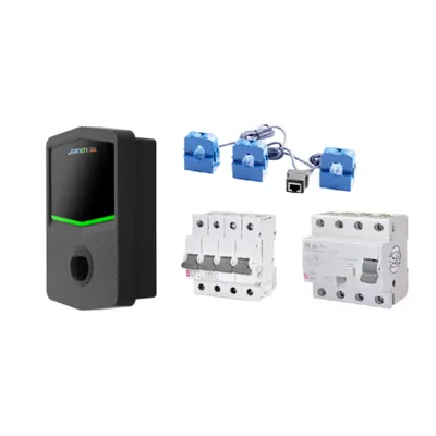 Pachet complet statie incarcare EV 22kW cu Dinamic Load Management GWJ8037, siguranta C40, protectie diferentiala 40A 30mA
