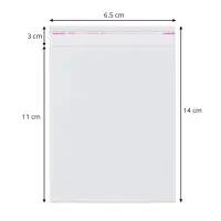 Pungi cu clapetă adezivă - lungimi între 2 și 40cm (set 1000 buc) - 6,5x14 cm