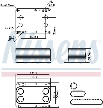 Termoflot Radiator Ulei (cu Garnitura) Nissan Primastar, Qashqai I, X-Trail; Opel Vivaro A; Renault Espace Iv, Grand Scenic Ii, Grand Scenic Iii, Koleos I, Laguna, Laguna Ii 2.0d Dupa 2005