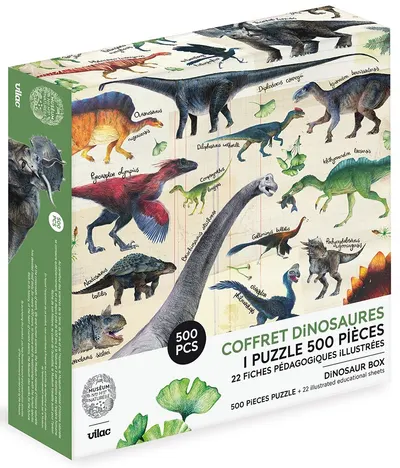 Puzzle Vilac din 500 piese - Dinozauri