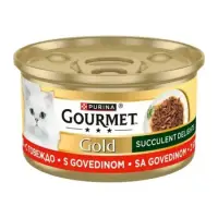 Hrana umeda pentru pisici Gourmet Gold Succulent Delights cu vita 85 gr