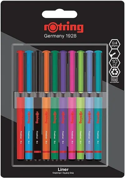 Set de linere Rotring - 0.4 mm, 10 culori
