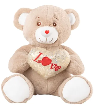 Jucărie de pluș Amek Toys - Ursuleț de pluș cu inimă, 35 cm