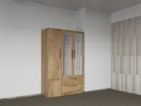 Dulap dormitor Stejar Auriu 3U cu oglinda - Madrid