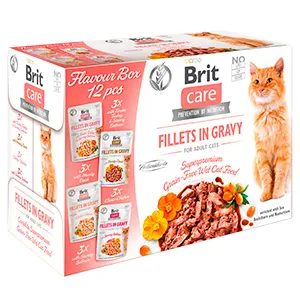 Brit Care Cat Flavour Box Fillet in Gravy (12 x 85 g)