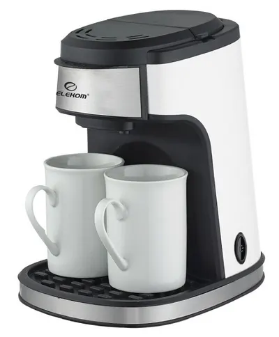 Aparat de cafea cu cești Elekom - EK-6619, 450W, 0.240l, negru/gri