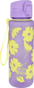 Sticlă de apă Cool Pack Brisk - Flores Lila, 600 ml