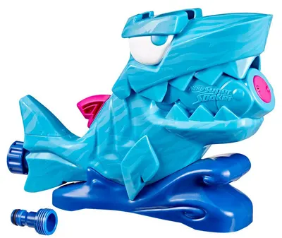 Blaster cu apă Nerf Super Soaker - Hop & Chomp, rechin