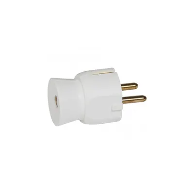 Stecher 2P+E - 16 A - German standard - plastic straight outlet - alb - bulk