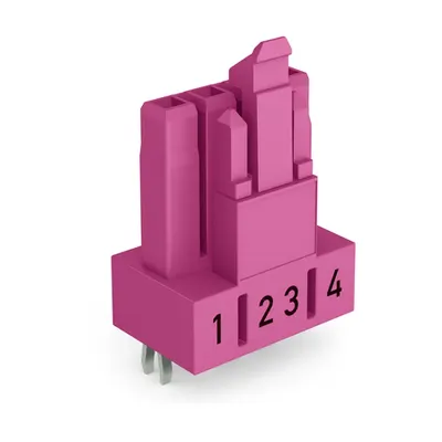 Socket for PCBs; straight; 4-pole; Cod. B
